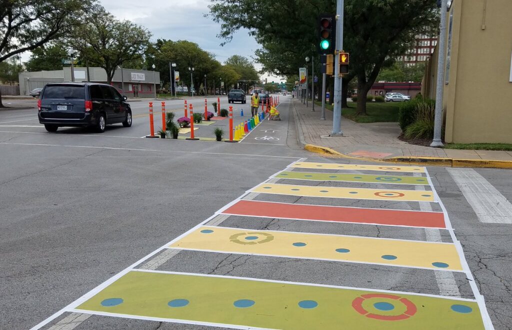 Armour Road with traffic calming measures