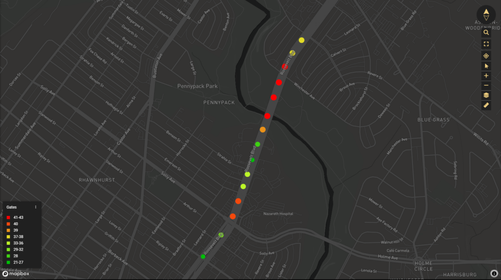 spot speed data for Roosevelt Blvd 2024