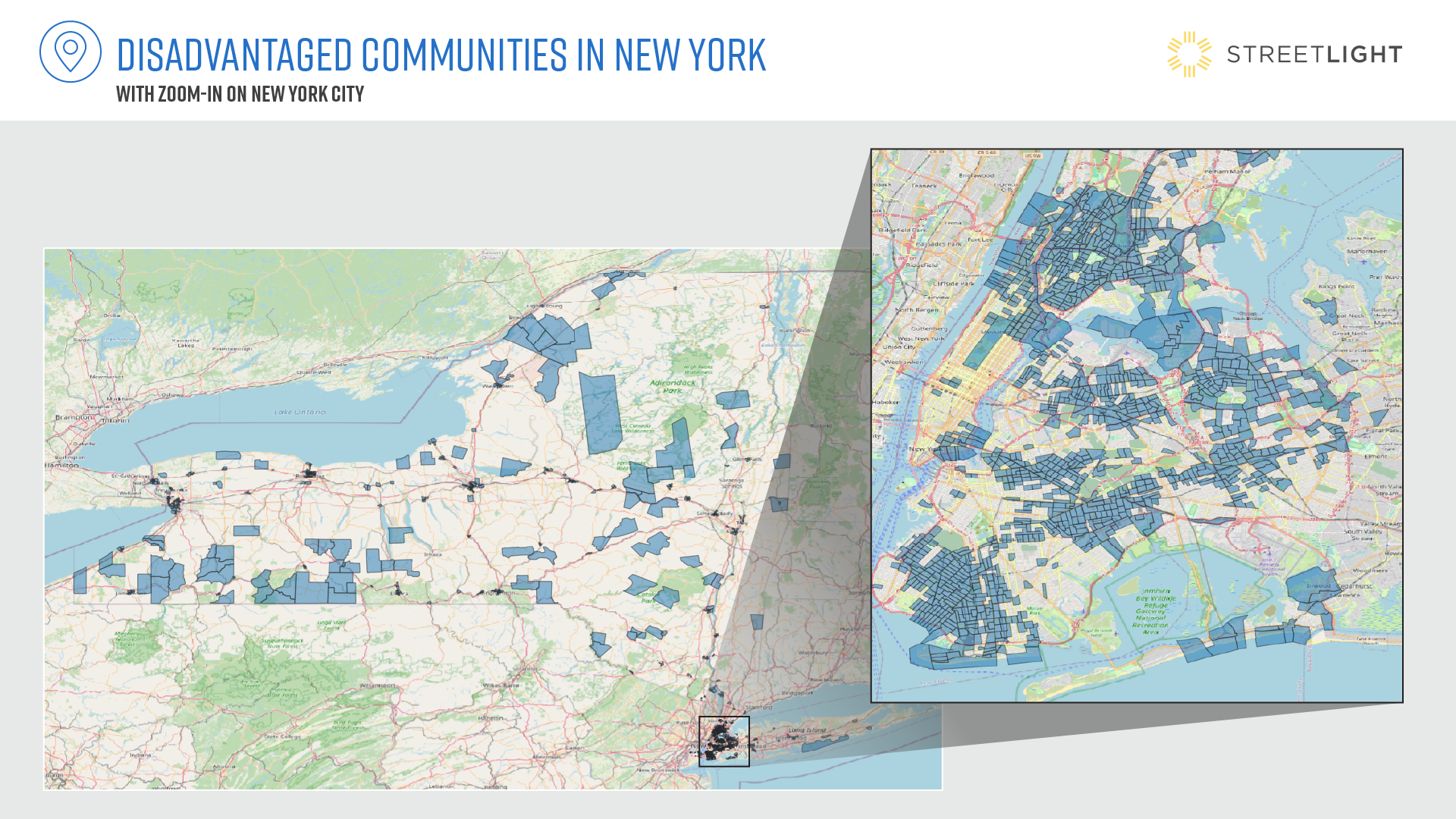 New York sate and city disdantaged communities map